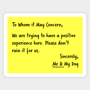 Positive Experience - Black Text Sticker